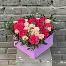 Цветочная композиция из Розы в коробке #REPLACE_PRED# Никиткино