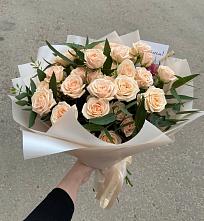 Букет Кремовые розы Латте в Никиткино
